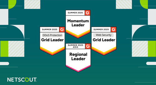 NETSCOUT’s Arbor DDoS Protection Earns Four G2 Badges for Summer 2025