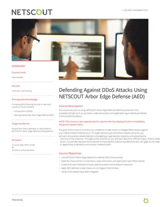 Defending Against DDoS Attacks Using NETSCOUT Arbor Edge Defense (AED)
