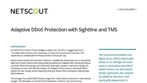 Adaptive DDoS Protection with Sightline and TMS