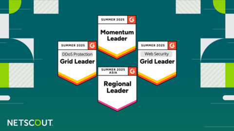 NETSCOUT’s Arbor DDoS Protection Earns Four G2 Badges for Summer 2025