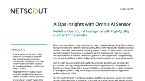 AIOps Insights with the Omnis AI Sensor