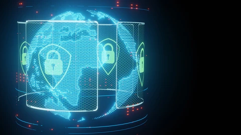 World Globe with keylocks surrounding it.