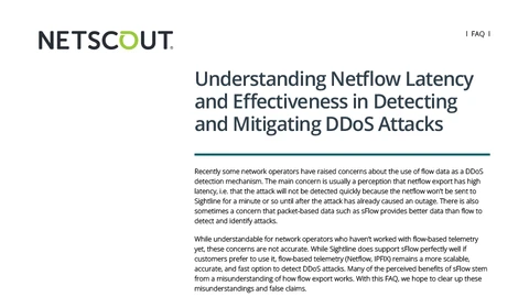 Understanding Netflow Latency and Effectiveness in Detecting and Mitigating DDoS Attacks